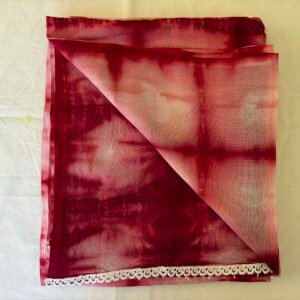 Tie and Die Red White Print